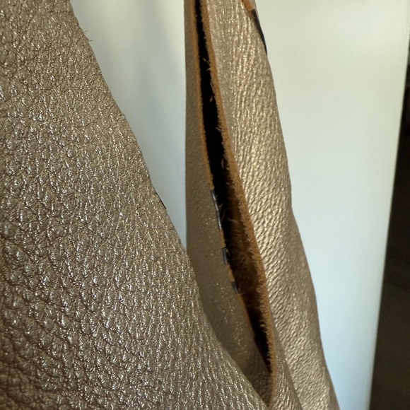 EUC Vince Camuto Gold Metallic Hobo Tote Bag - Picture 9 of 11